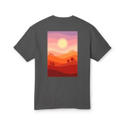 Abstract Sunset Back Print T-Shirt – Nature Art Tee (Unisex)