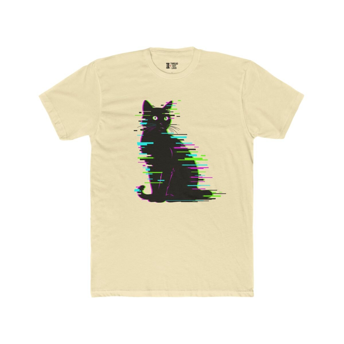 Glitch Cat T-Shirt – Cyber Aesthetic Cat Lover Tee (Unisex)