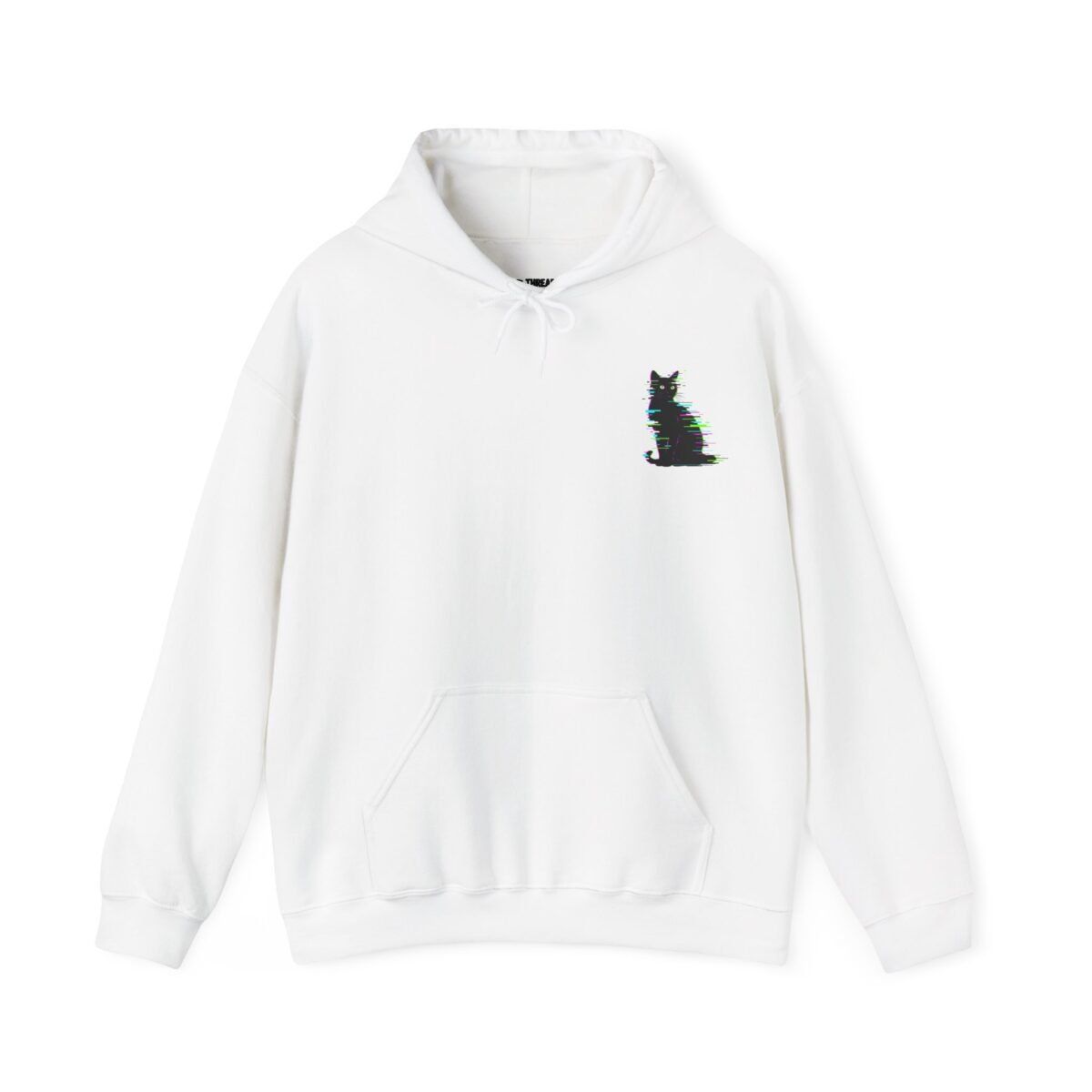 Glitch Cat Hoodie – Neon Cyberpunk Cat Graphic (Unisex)