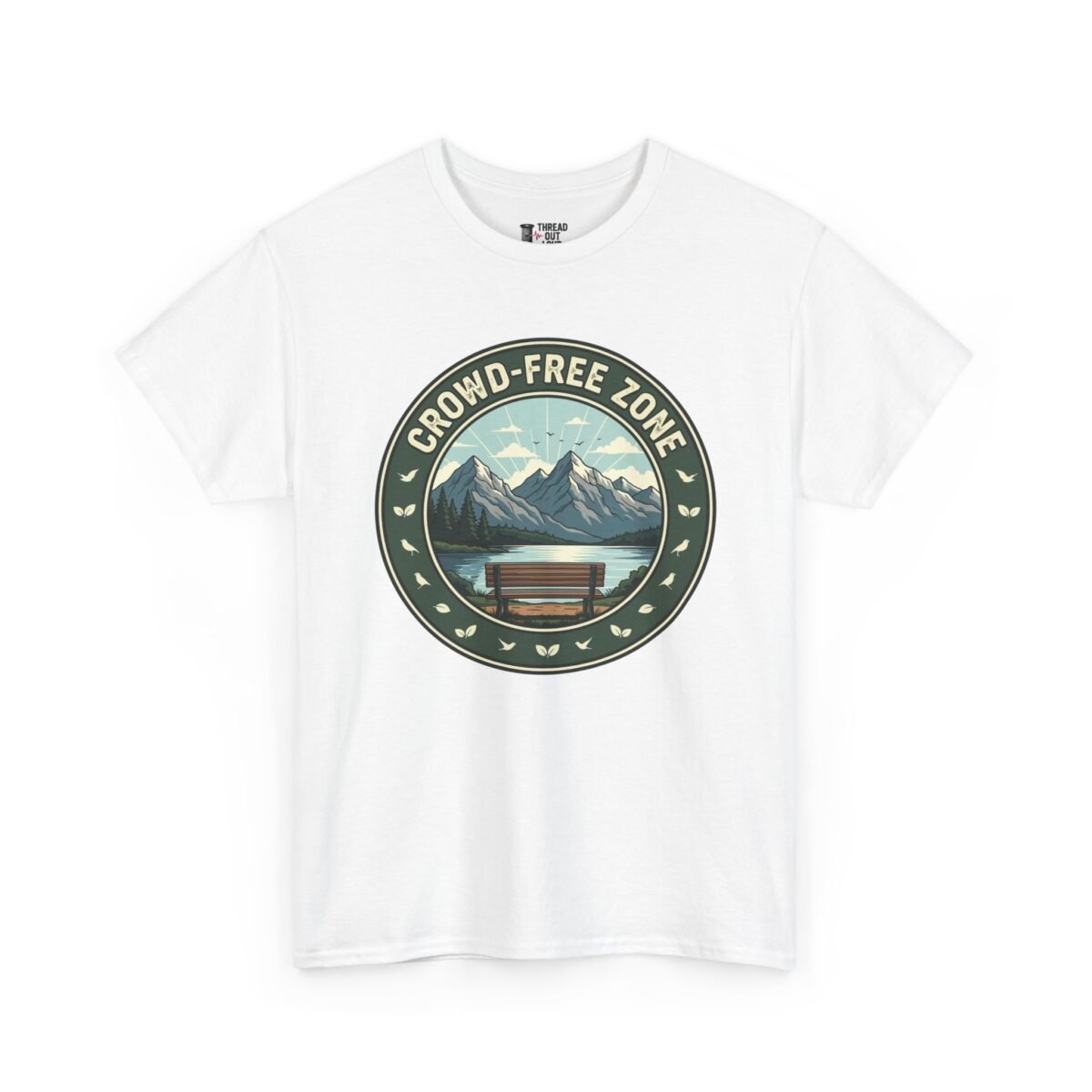 Crowd-Free Zone T-Shirt – Introvert Nature Graphic Tee (Unisex)