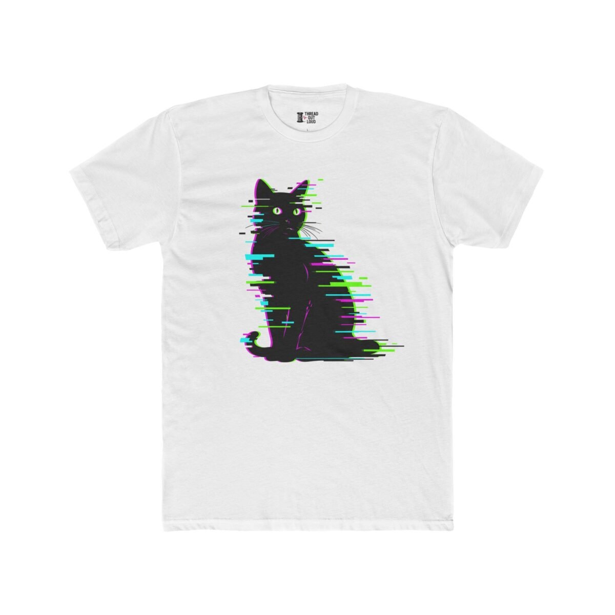 Glitch Cat T-Shirt – Cyber Aesthetic Cat Lover Tee (Unisex)
