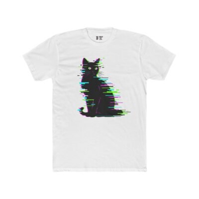 Glitch Cat T-Shirt – Cyber Aesthetic Cat Lover Tee (Unisex)
