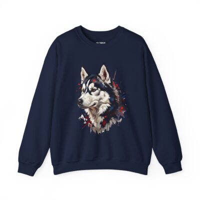 Siberian Husky Sweatshirt – Realistic Dog Art Crewneck (Unisex)