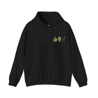 Geometric Leaf Constellation Hoodie – Front & Back Print (Unisex)
