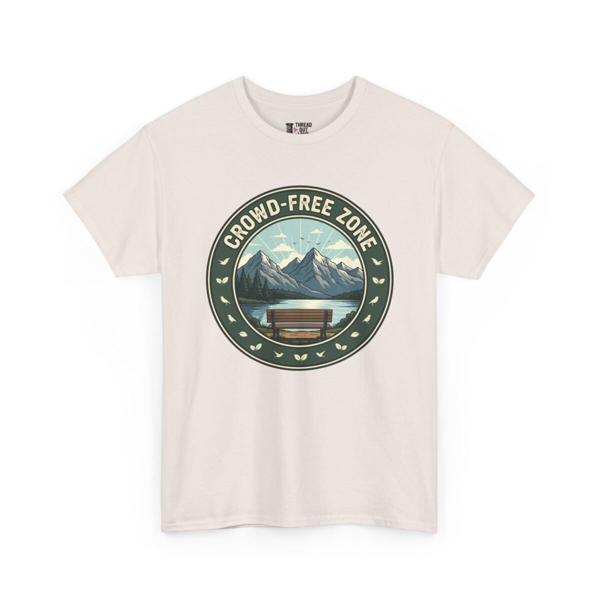 Crowd-Free Zone T-Shirt – Introvert Nature Graphic Tee (Unisex)