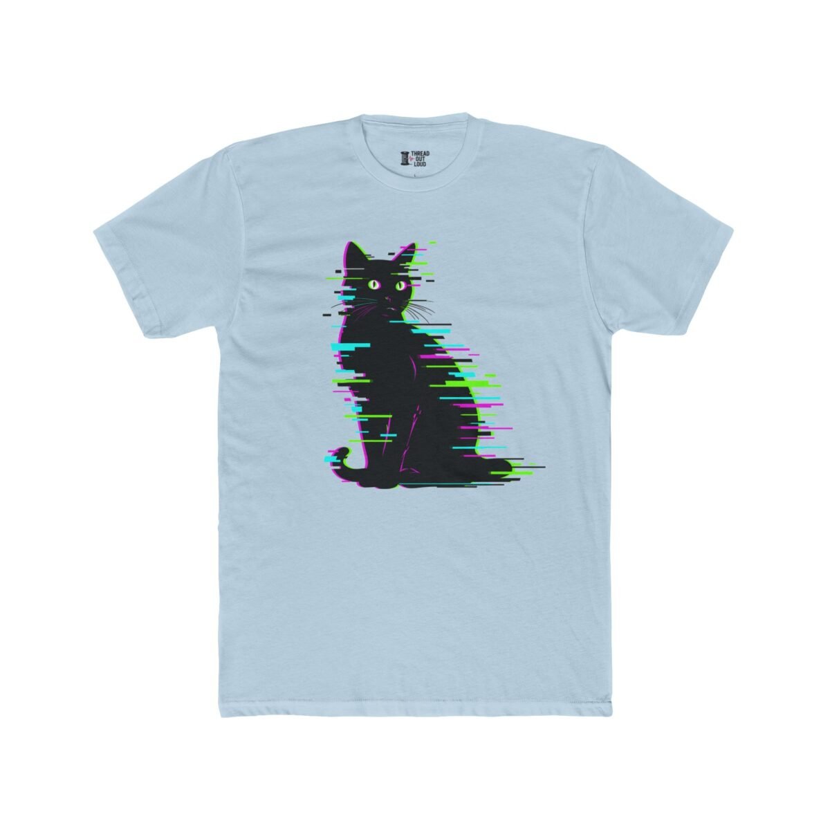 Glitch Cat T-Shirt – Cyber Aesthetic Cat Lover Tee (Unisex)
