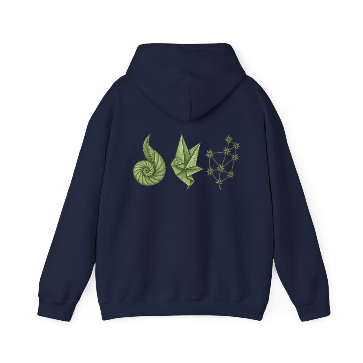 Geometric Leaf Constellation Hoodie – Front & Back Print (Unisex)