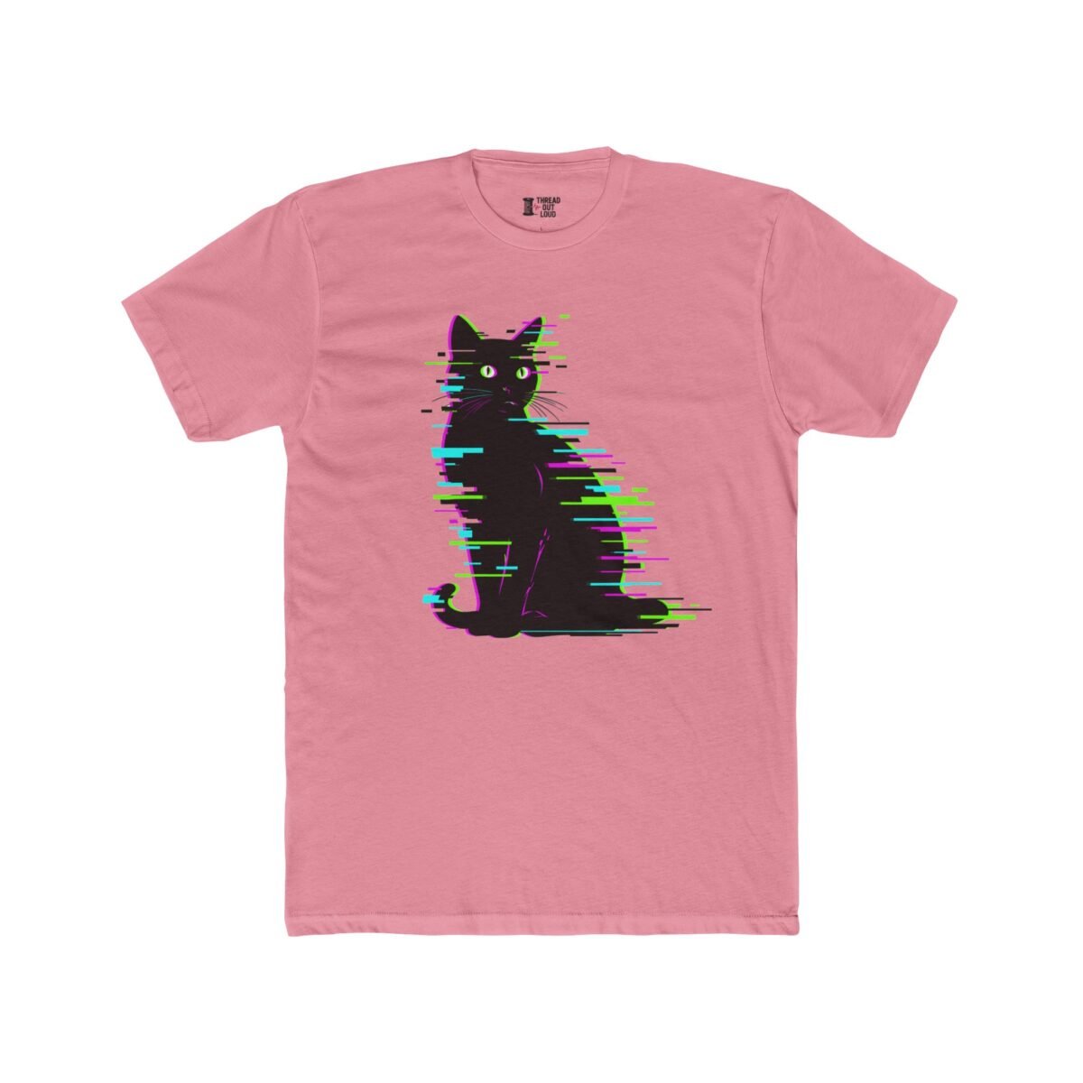 Glitch Cat T-Shirt – Cyber Aesthetic Cat Lover Tee (Unisex)