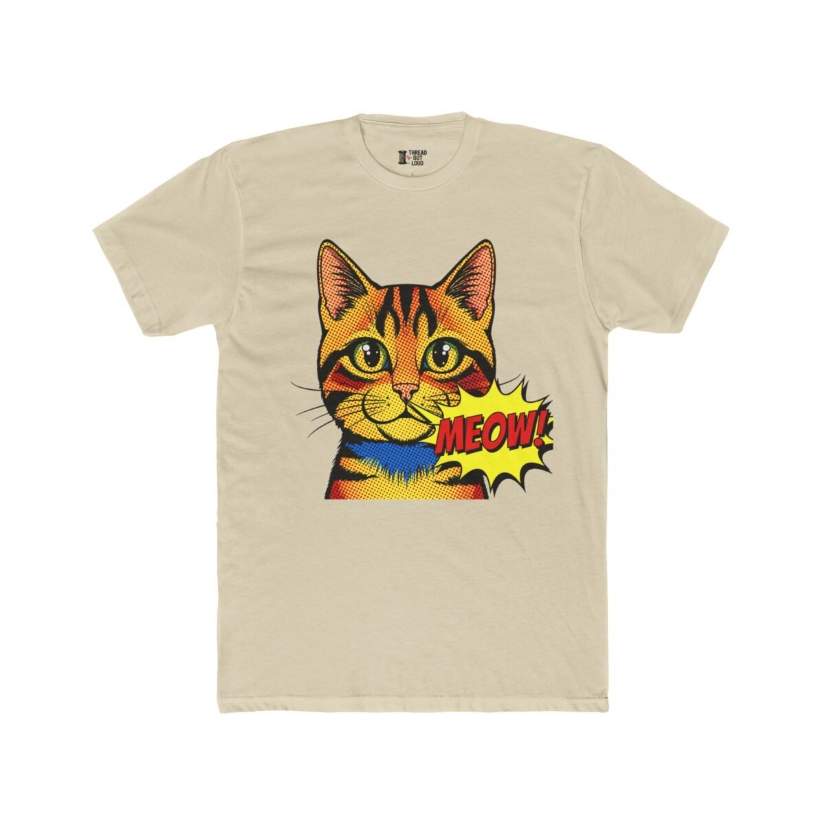 Comic Cat T-Shirt – Pop Art Meow Graphic Tee for Cat Lovers (Unisex)