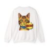 Pop Art Meow Cat Sweatshirt – Front & Back Print Retro Graphic (Unisex)