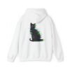 Glitch Cat Hoodie – Neon Cyberpunk Cat Graphic (Unisex)