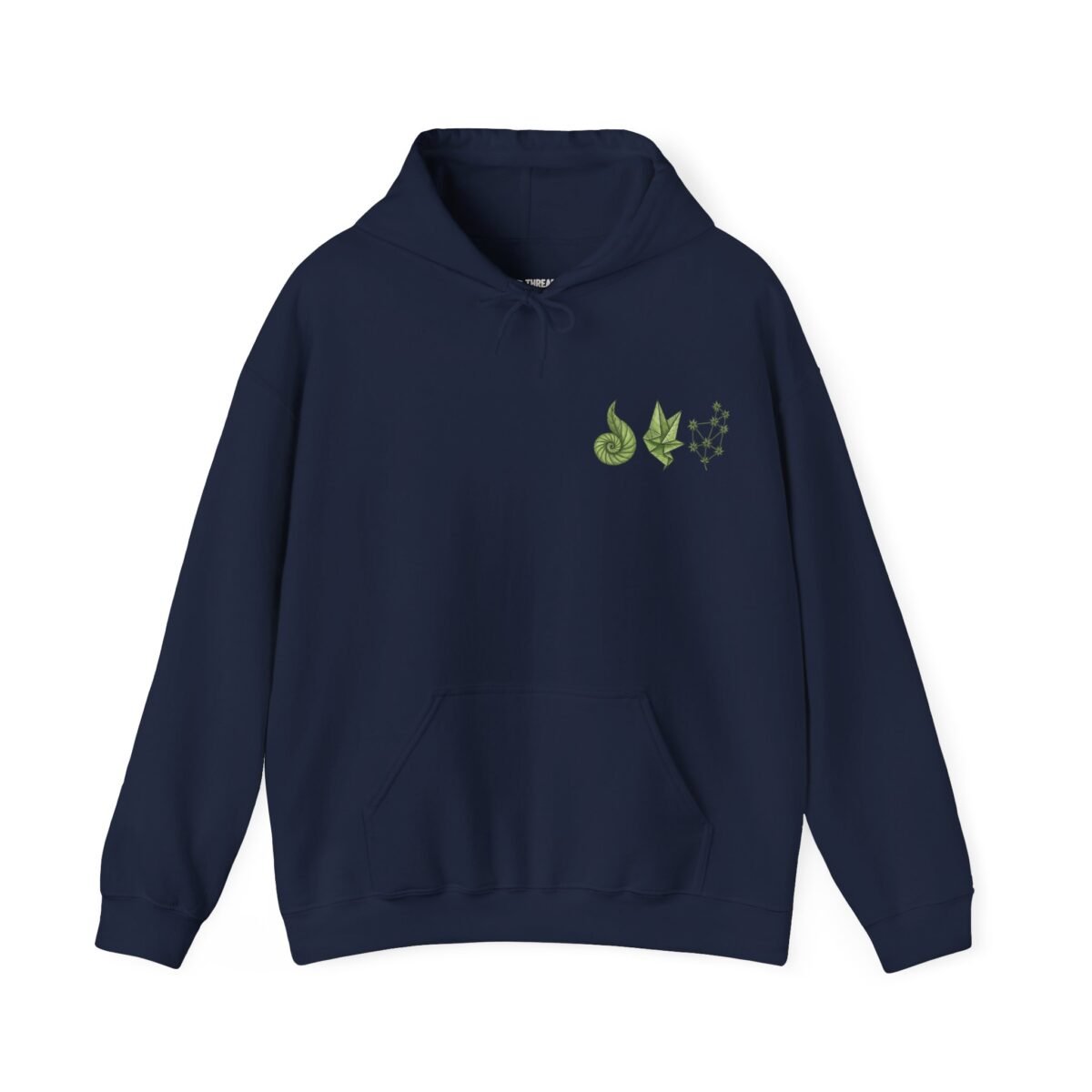 Geometric Leaf Constellation Hoodie – Front & Back Print (Unisex)