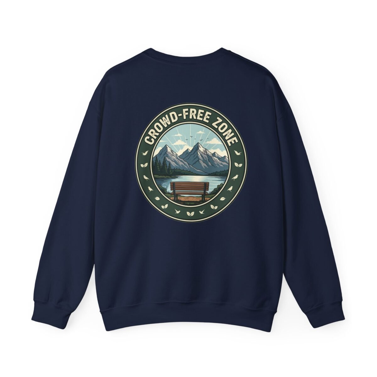 Crowd-Free Zone Sweatshirt – Introvert Mountain Retreat Design (Unisex)