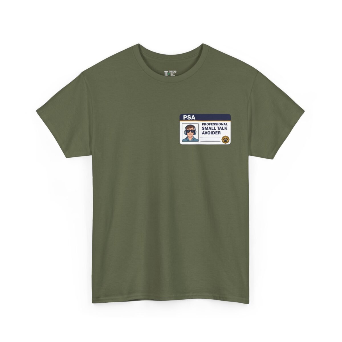 Professional Small Talk Avoider T-Shirt – Funny Introvert Badge Tee (Unisex)