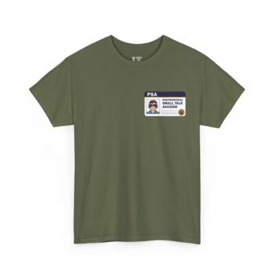 Professional Small Talk Avoider T-Shirt – Funny Introvert Badge Tee (Unisex)