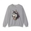 Siberian Husky Sweatshirt – Realistic Dog Art Crewneck (Unisex)