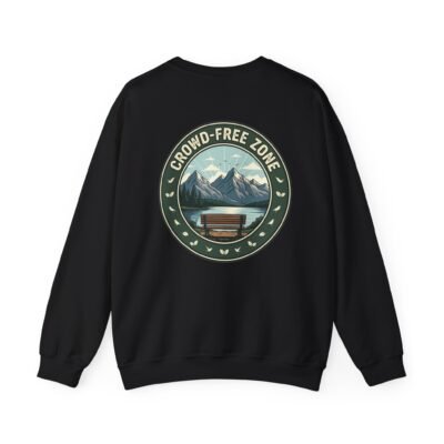 Crowd-Free Zone Sweatshirt – Introvert Mountain Retreat Design (Unisex)