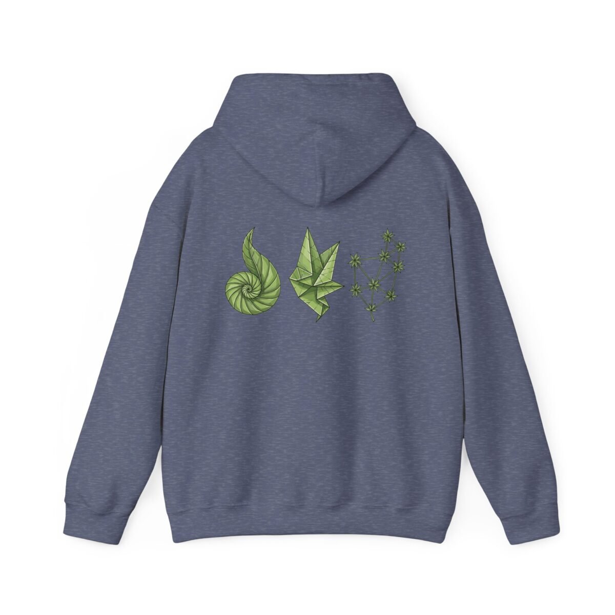 Geometric Leaf Constellation Hoodie – Front & Back Print (Unisex)