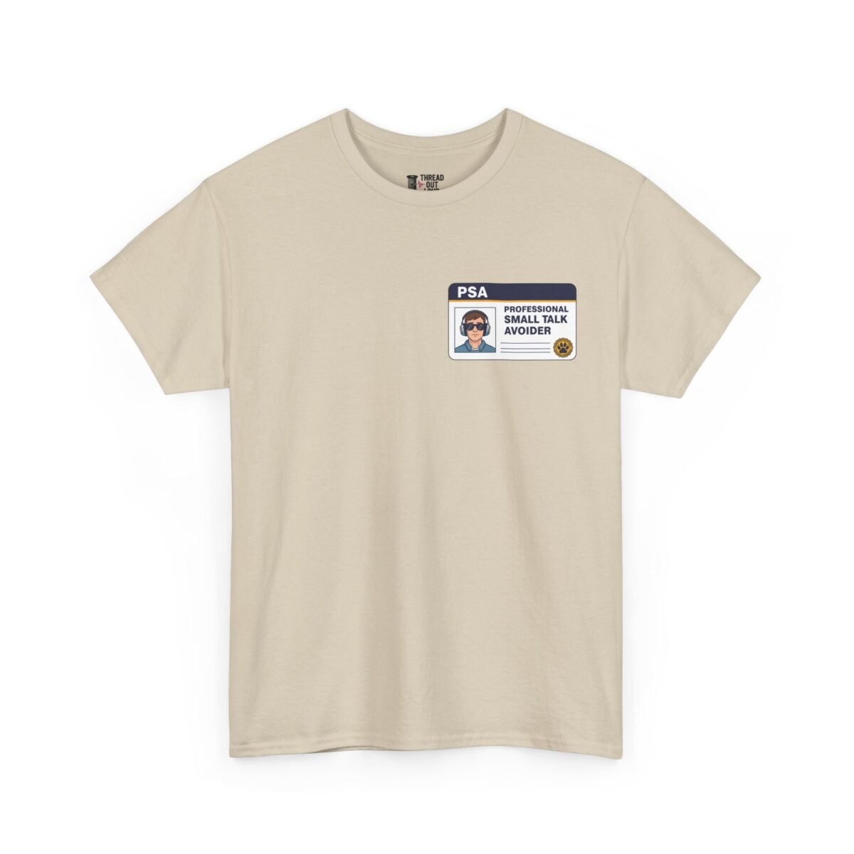 Professional Small Talk Avoider T-Shirt – Funny Introvert Badge Tee (Unisex)