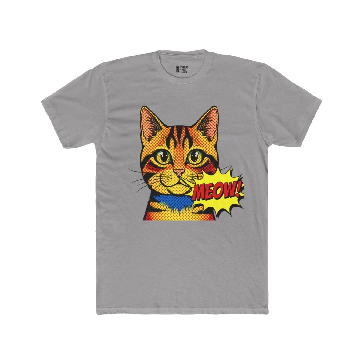 Comic Cat T-Shirt – Pop Art Meow Graphic Tee for Cat Lovers (Unisex)