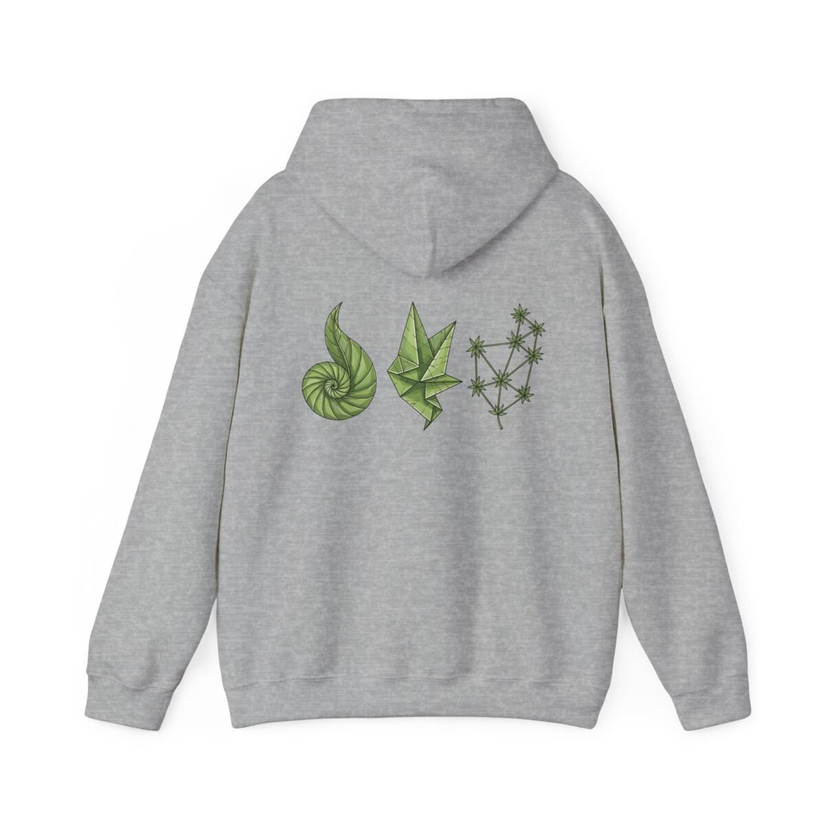 Geometric Leaf Constellation Hoodie – Front & Back Print (Unisex)