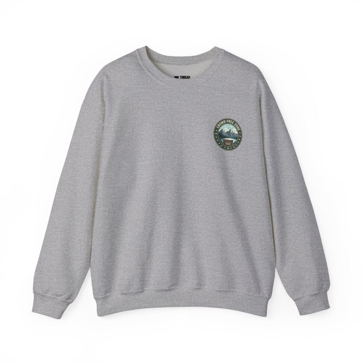 Crowd-Free Zone Sweatshirt – Introvert Mountain Retreat Design (Unisex)