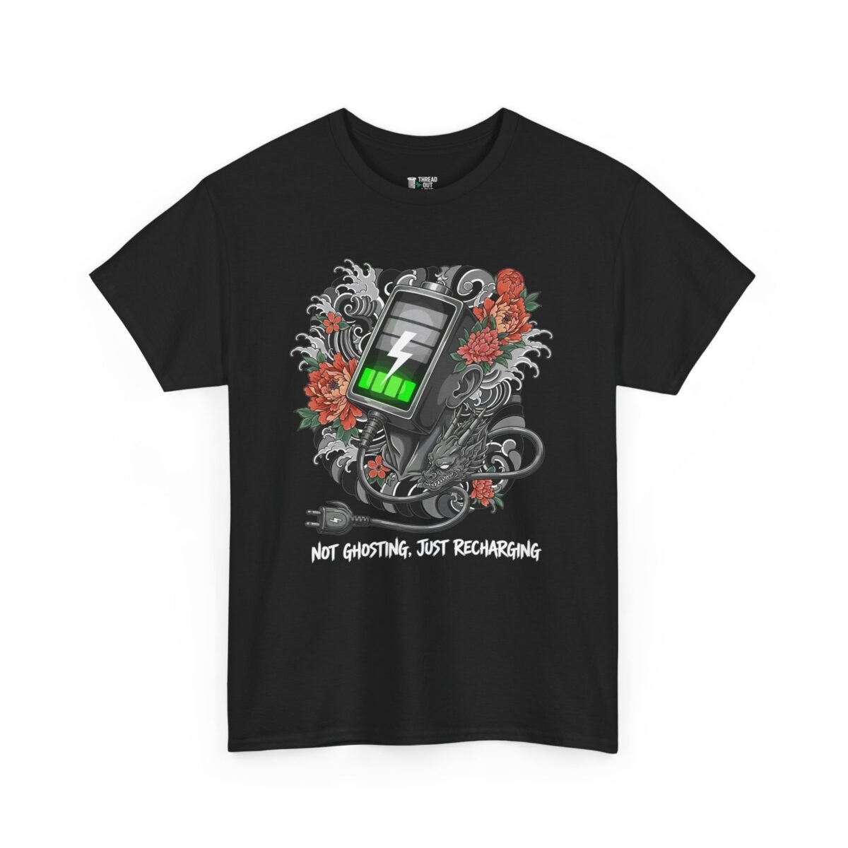 Not Ghosting Just Recharging T-Shirt – Funny Introvert Tee (Unisex)
