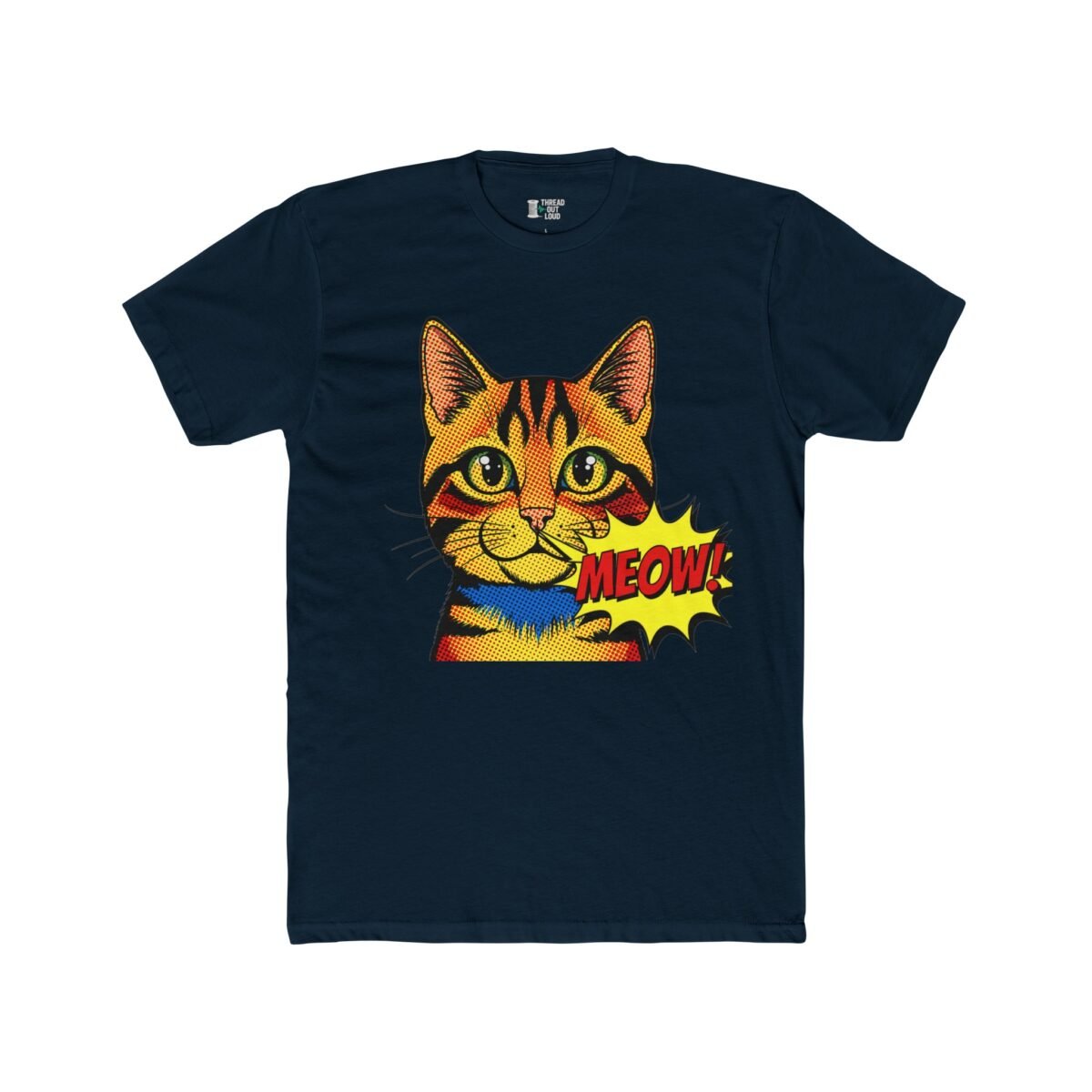 Comic Cat T-Shirt – Pop Art Meow Graphic Tee for Cat Lovers (Unisex)