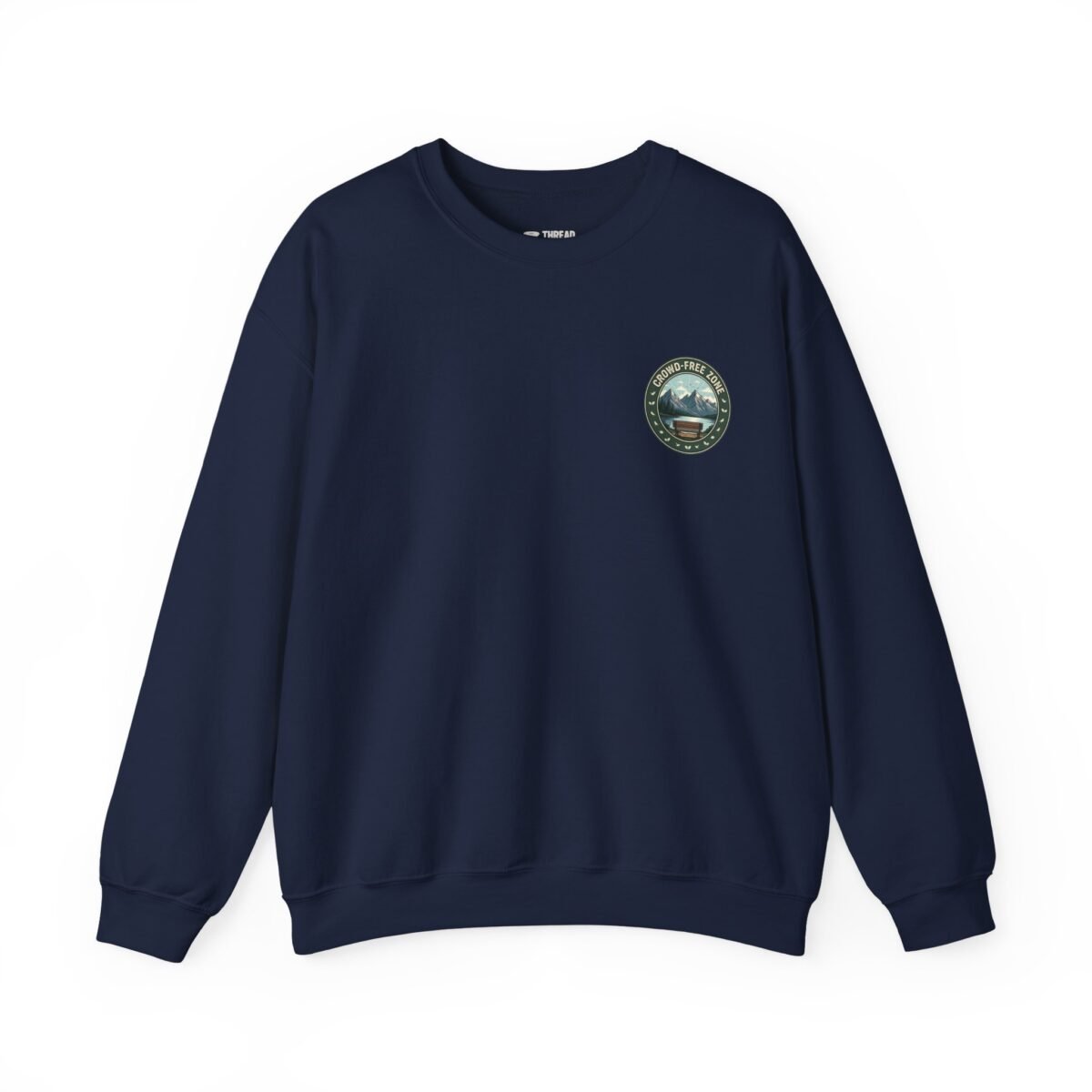 Crowd-Free Zone Sweatshirt – Introvert Mountain Retreat Design (Unisex)