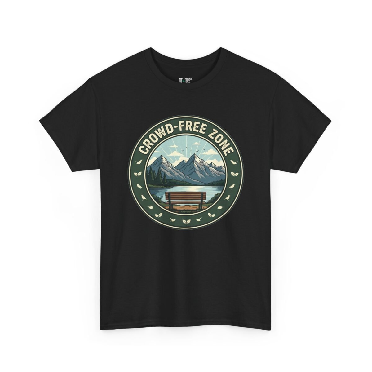 Crowd-Free Zone T-Shirt – Introvert Nature Graphic Tee (Unisex)