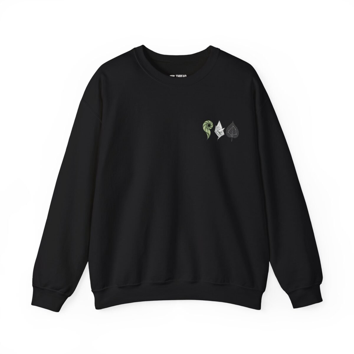 Abstract Leaf Evolution Sweatshirt – Front & Back Nature-Inspired Print (Unisex)