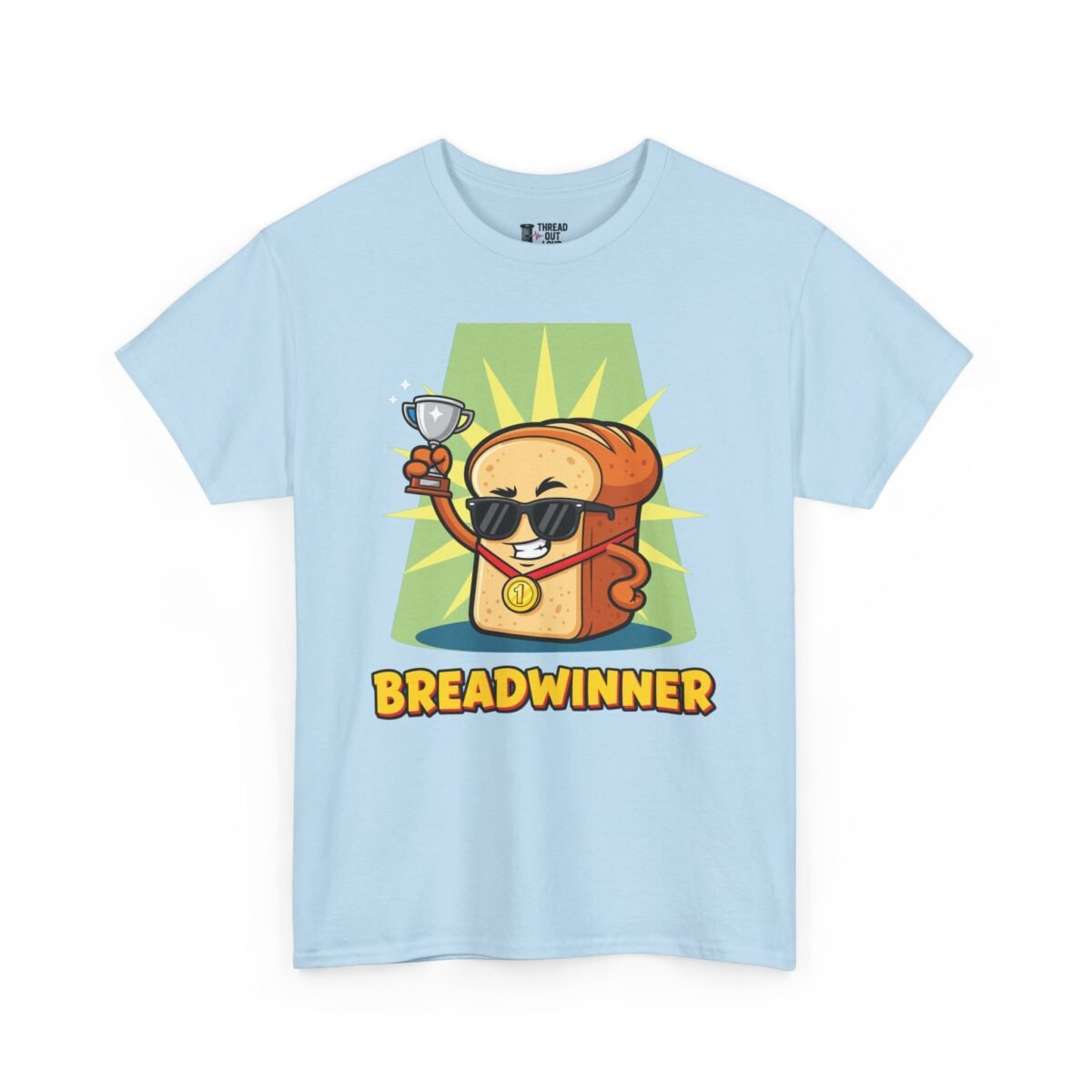 Breadwinner T-Shirt – Funny Cartoon Food Pun Graphic Tee (Unisex)