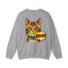 Pop Art Meow Cat Sweatshirt – Front & Back Print Retro Graphic (Unisex)