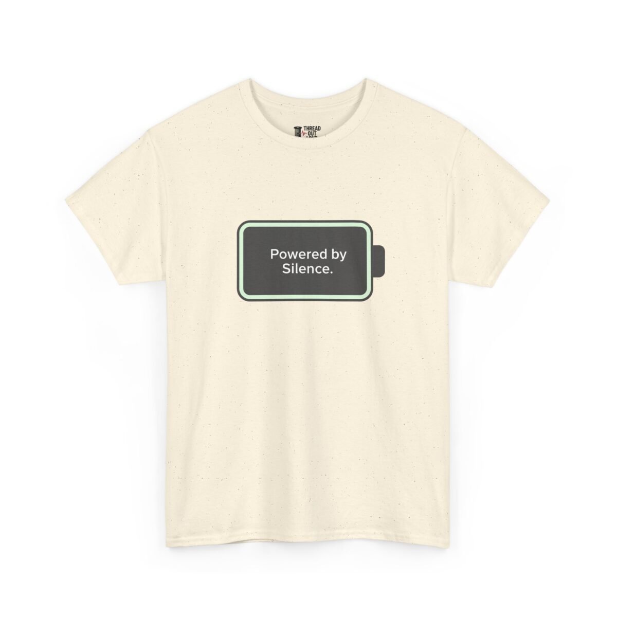 Powered by Silence T-Shirt – Minimalist Introvert Tee (Unisex)