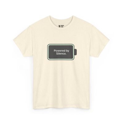 Powered by Silence T-Shirt – Minimalist Introvert Tee (Unisex)