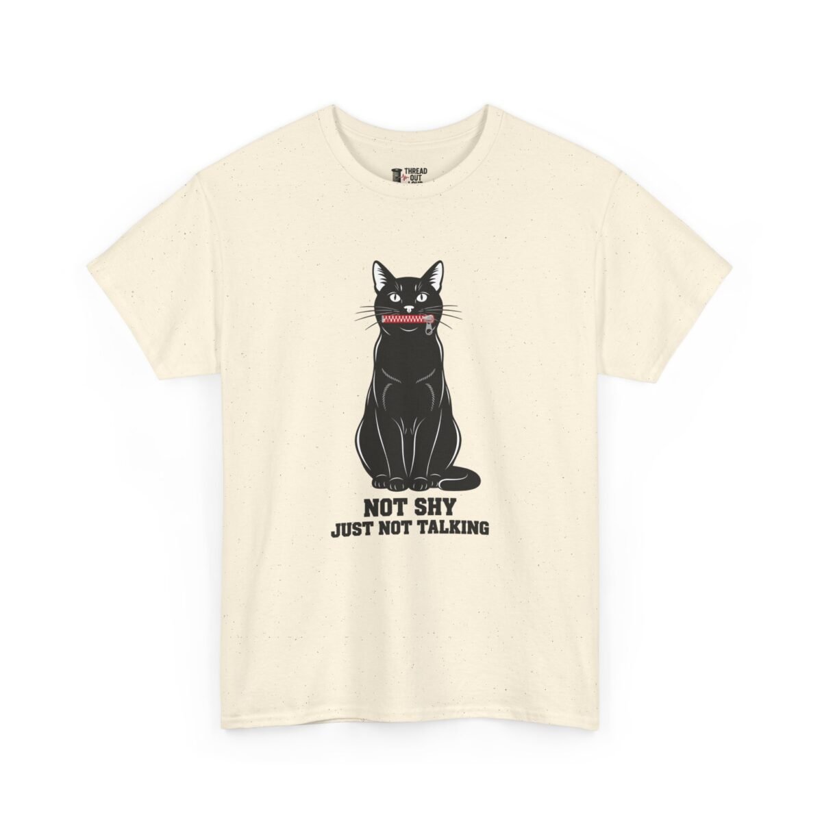Not Shy Just Not Talking T-Shirt – Funny Cat Introvert Tee (Unisex)