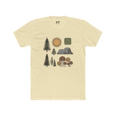 Forest & Mushroom T-Shirt – Abstract Nature Graphic Tee (Unisex)