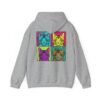 Pop Art Cat Hoodie – Colorful Retro Cat Faces (Unisex)