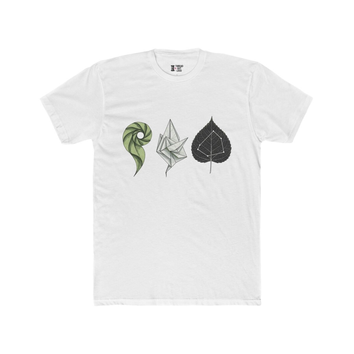 Abstract Leaf Evolution T-Shirt – Nature Inspired Graphic Tee (Unisex)