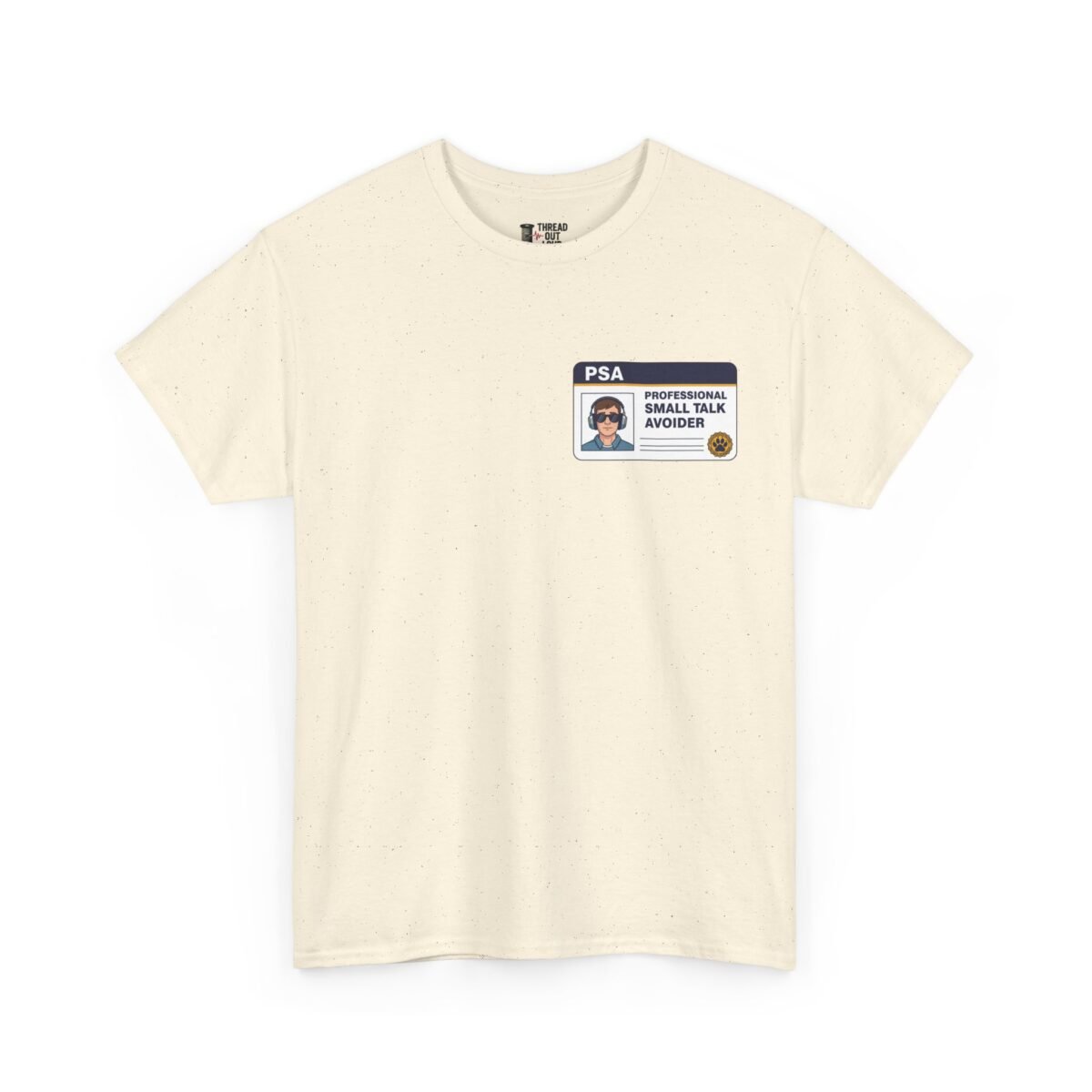 Professional Small Talk Avoider T-Shirt – Funny Introvert Badge Tee (Unisex)