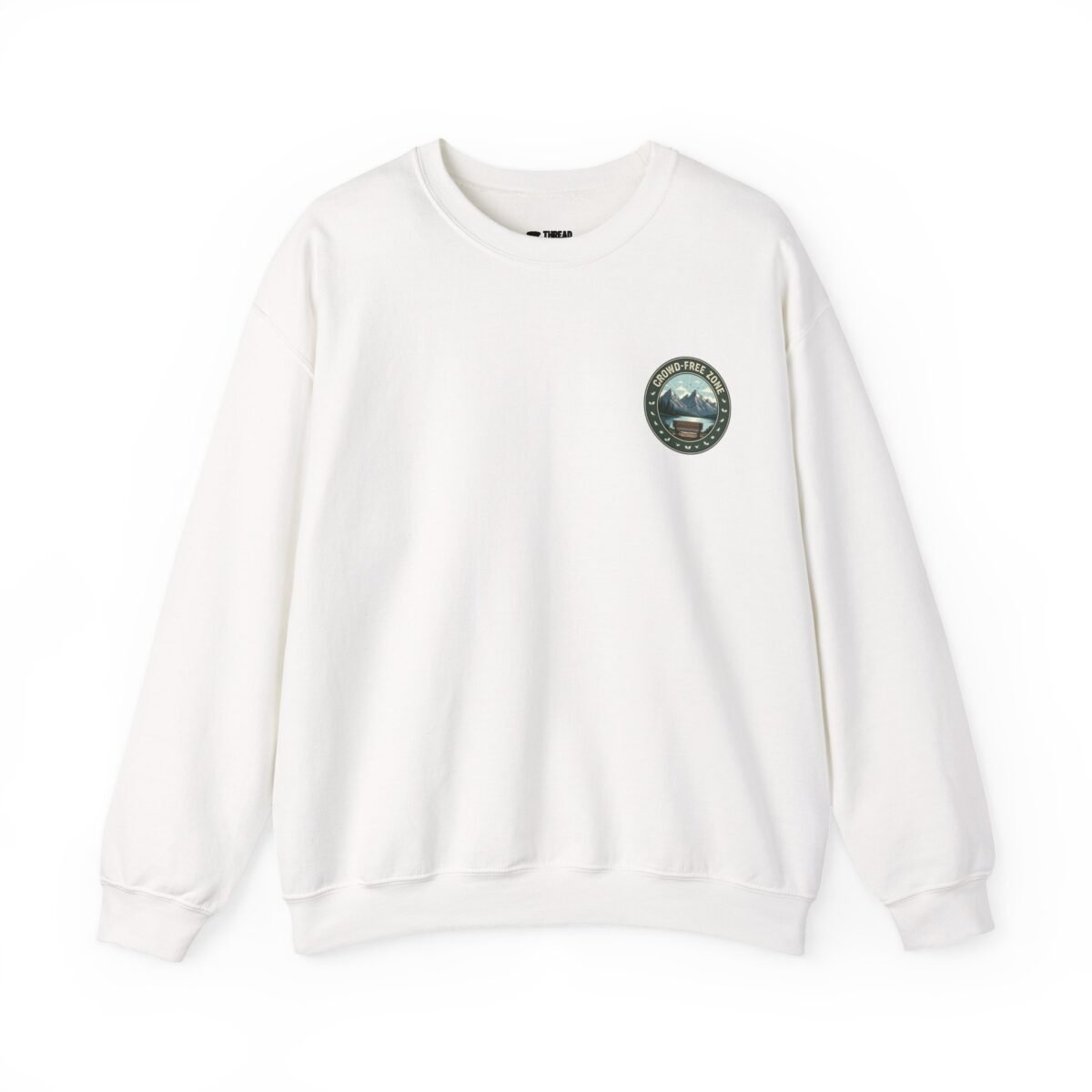 Crowd-Free Zone Sweatshirt – Introvert Mountain Retreat Design (Unisex)