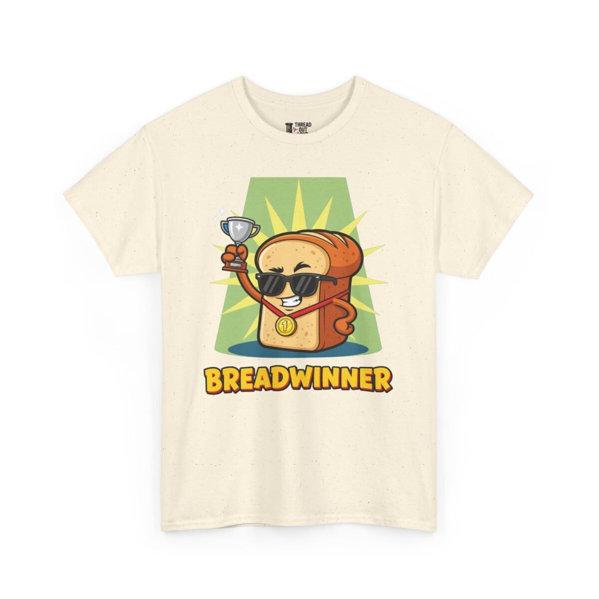 Breadwinner T-Shirt – Funny Cartoon Food Pun Graphic Tee (Unisex)