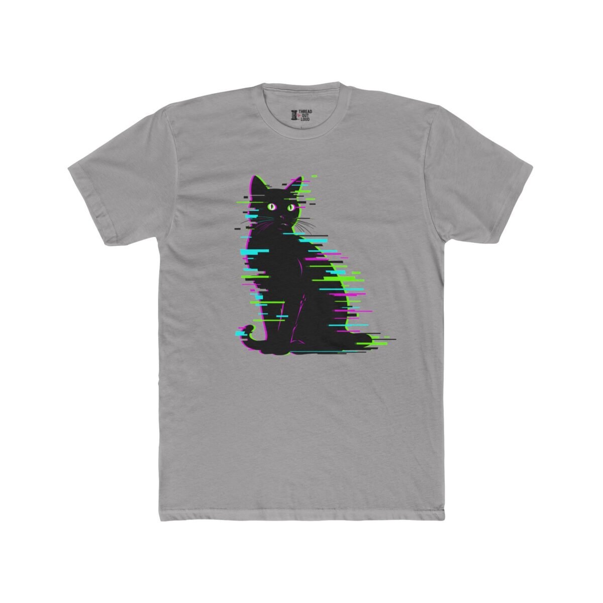Glitch Cat T-Shirt – Cyber Aesthetic Cat Lover Tee (Unisex)