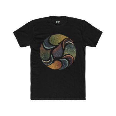 Cosmic Leaves T-Shirt – Abstract Nature Art Graphic Tee (Unisex)