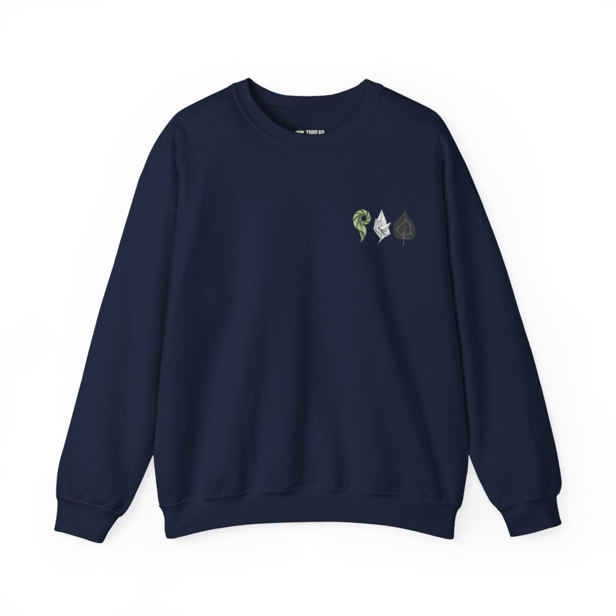 Abstract Leaf Evolution Sweatshirt – Front & Back Nature-Inspired Print (Unisex)