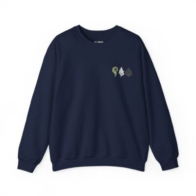 Abstract Leaf Evolution Sweatshirt – Front & Back Nature-Inspired Print (Unisex)