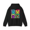 Pop Art Cat Hoodie – Colorful Retro Cat Faces (Unisex)