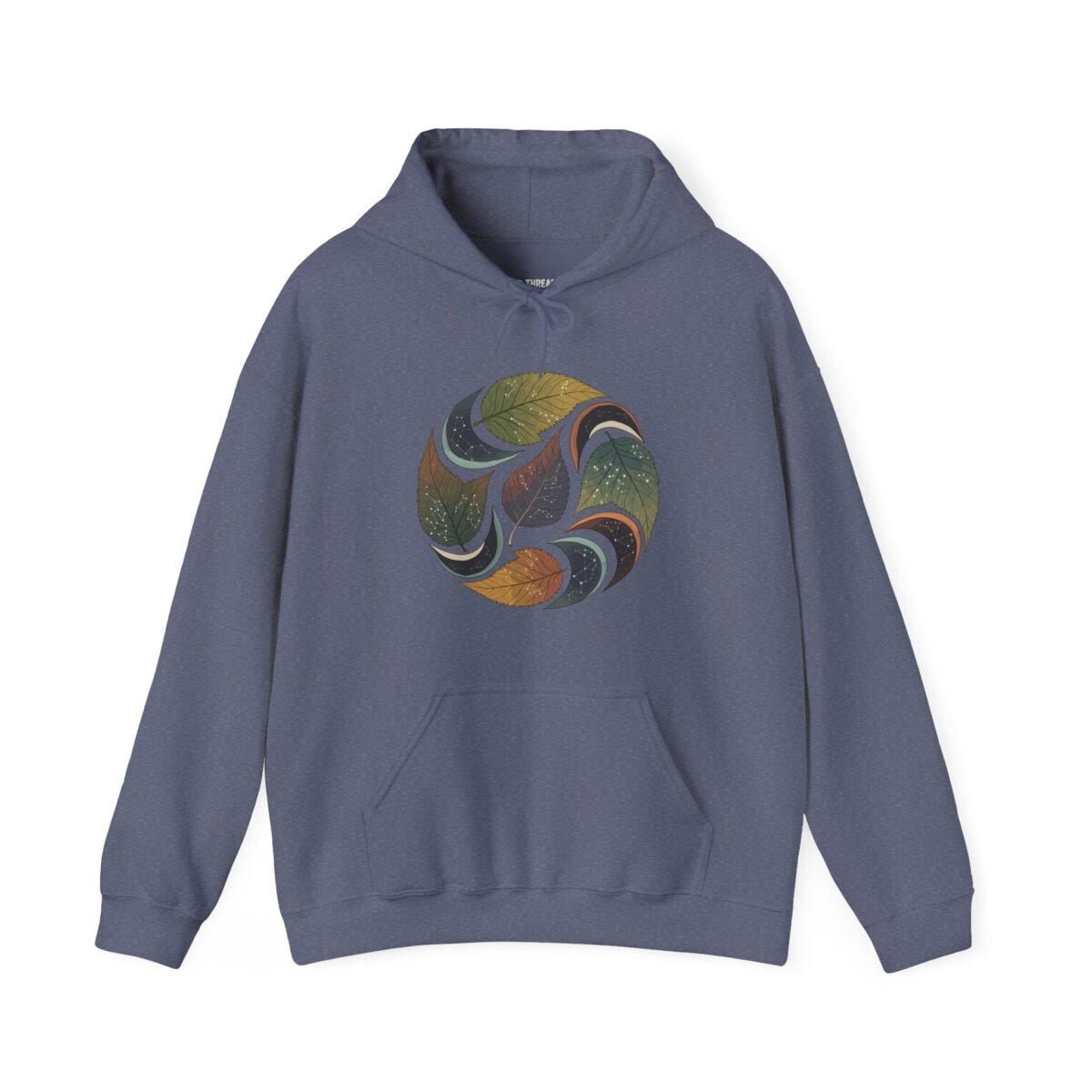 Cosmic Leaves Hoodie – Abstract Nature Pullover (Unisex)
