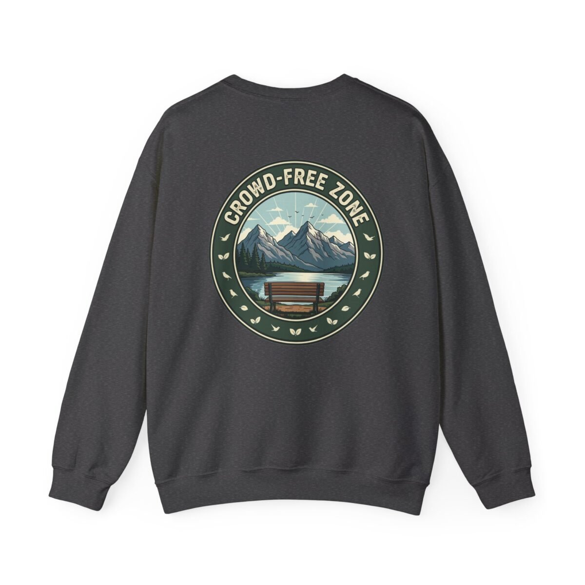 Crowd-Free Zone Sweatshirt – Introvert Mountain Retreat Design (Unisex)