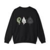 Abstract Leaf Evolution Sweatshirt – Front & Back Nature-Inspired Print (Unisex)